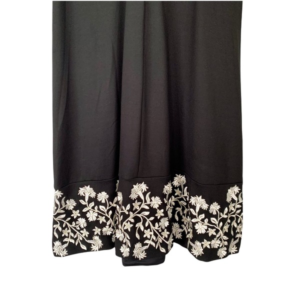 J. Jill X Christian Siriano Ponte Knit Embroidered Floral Midi Dress Size XS - Picture 8 of 10